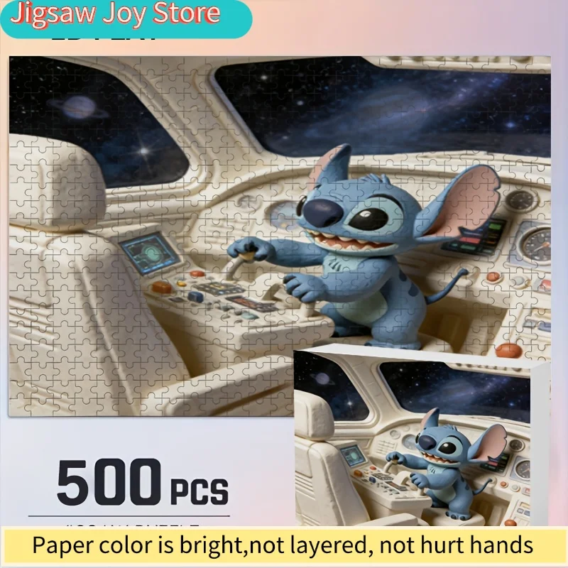 

2D Flat, Disney Disney Stitch & Mickey Mouse Puzzle Suitable for Adults - Challenging Brain Teaser, Nostalgic for Family, Part