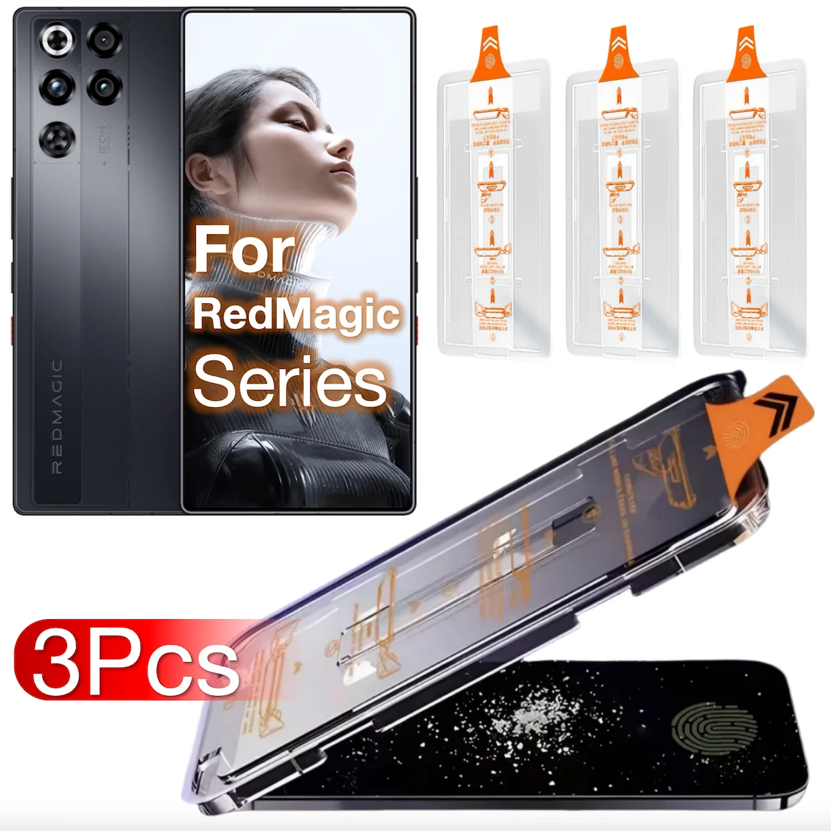 

3Pcs Tempered Glass Phone Screen Protector With High Definition, Suitable For Nubia Red Magic 8 8S 9 9S 10 10S 11 Pro Plus