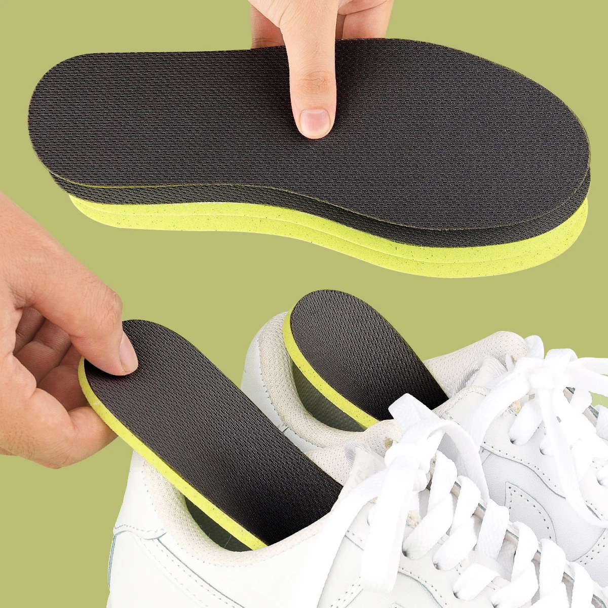 Männer Frauen Unisex Sport Schuheinlagen BlackSoft Atmungsaktive Deodorant Stoßdämpfung Pads für kräftiges Gehen Lauftraining – Detail 7