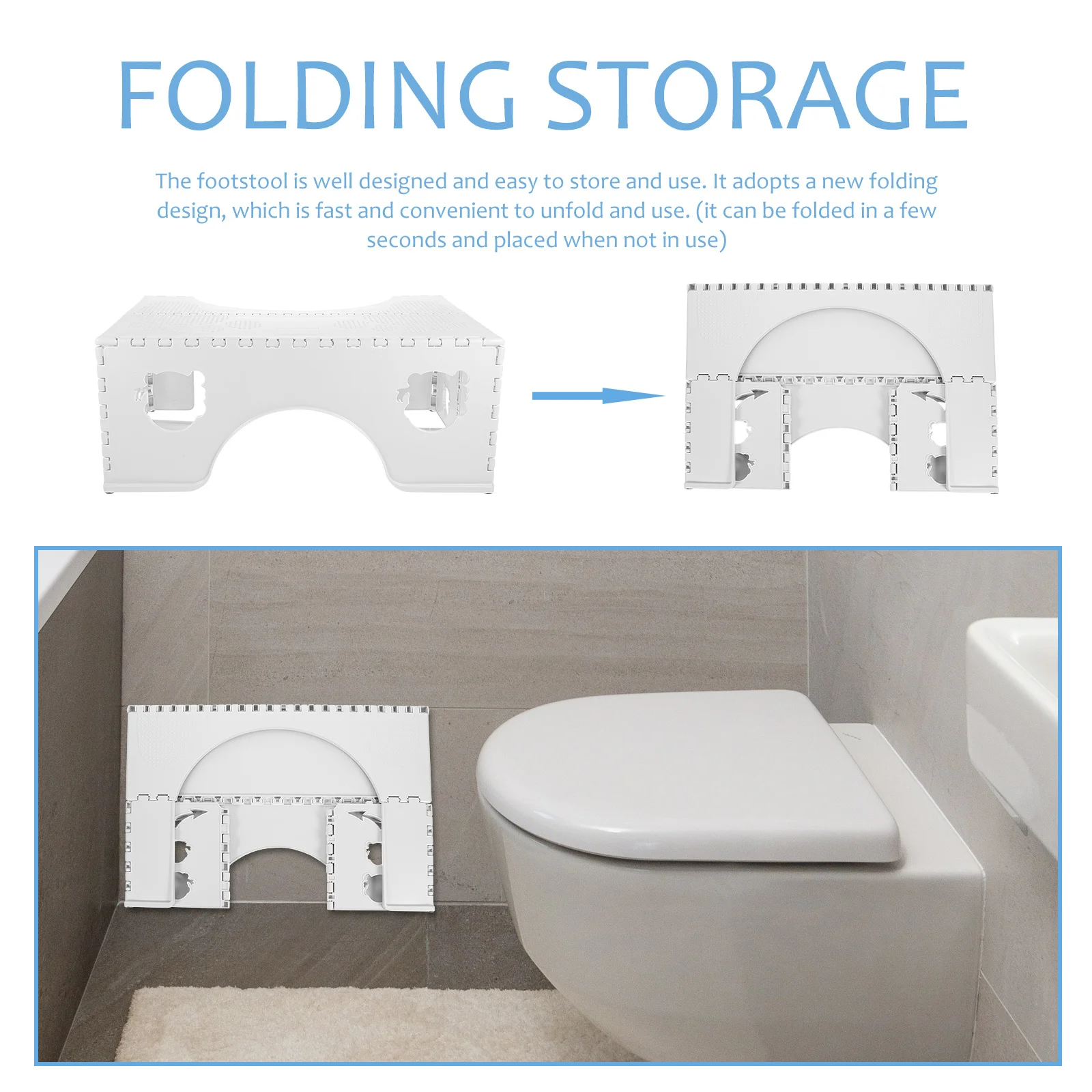 

Kids Toilet Foldable Bathroom Step Stool For Children Heighten Potty Stool Non-Slip Home Bathroom Supply