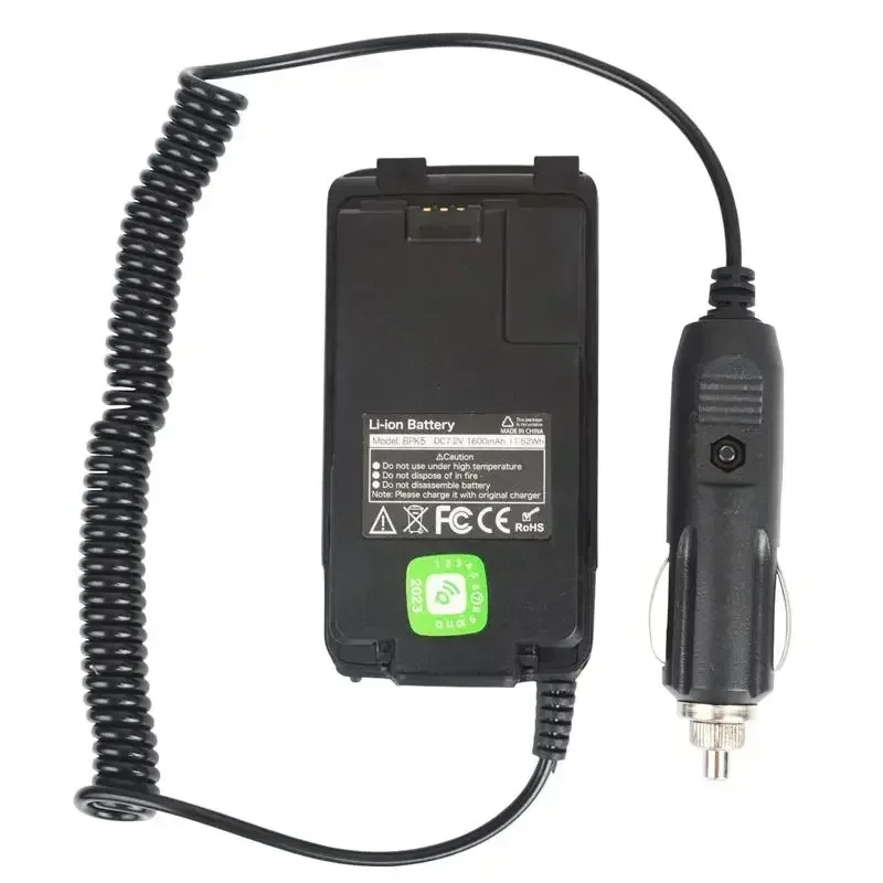 Walkie Talkie UV-K5 UV-K6 UV-5RPlus UV-k58 Battery Eliminator 12V Electricity Supplied by Car Cigarette Lighter