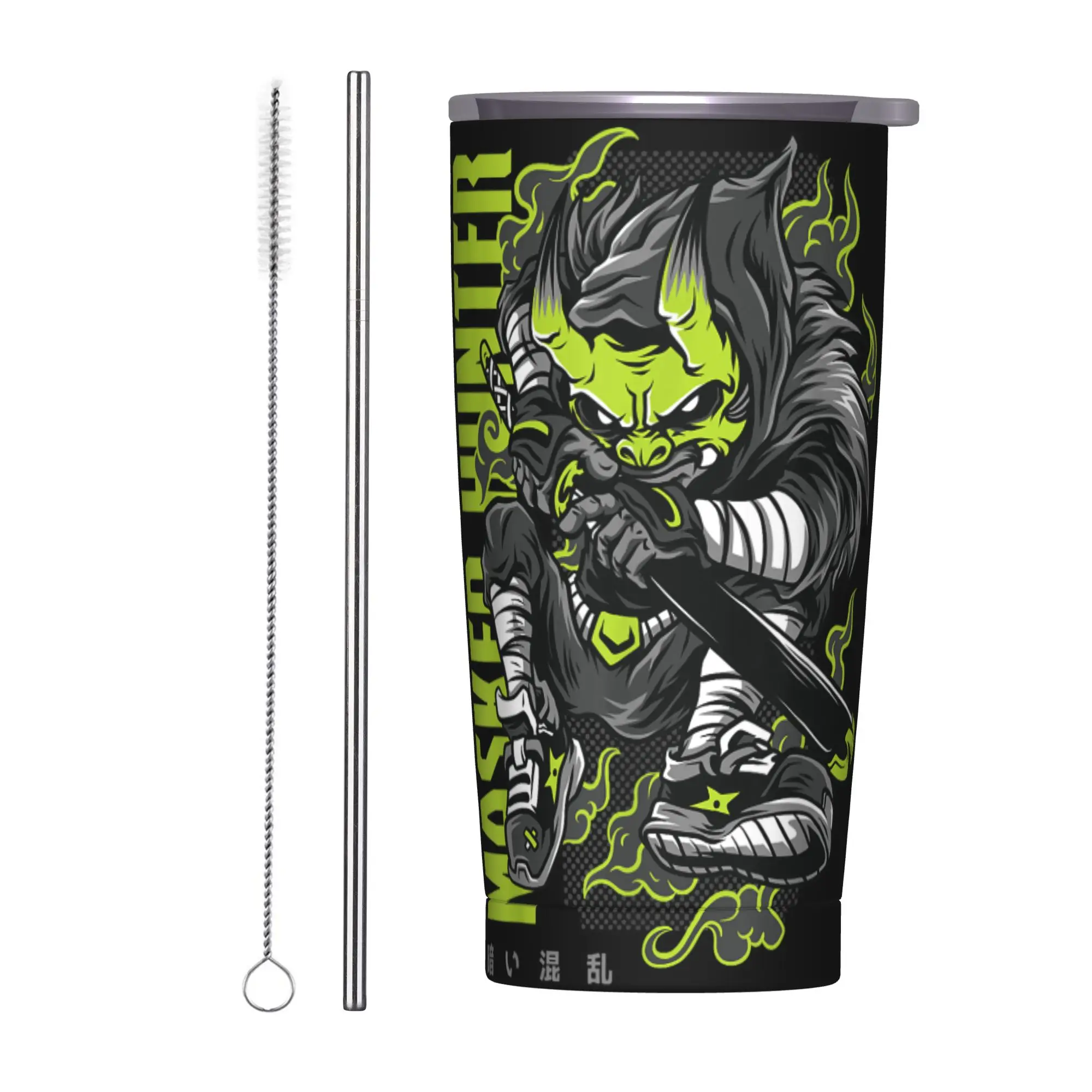 

20 унций Monster Hunter Wilds вакуумный изоляционный стакан игровые кружки школьные эргономичные чашки с двойными стенками из нержавеющей стали