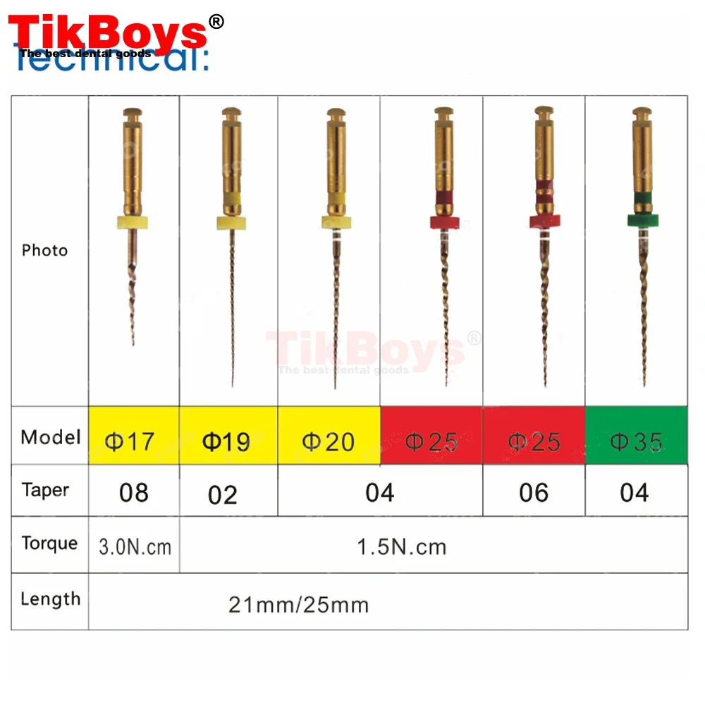 6 Packs Dentist Use -PRO Dental Nickel Titanium Essential Root Canal File Endodontic Rotary Files Dental Equipment