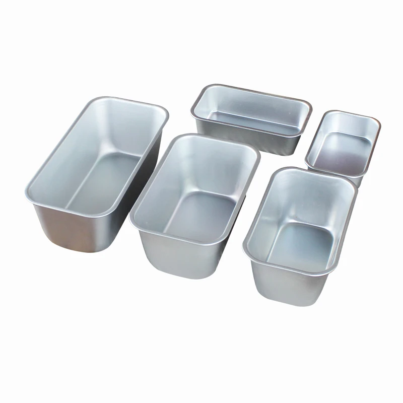 Baking Mold Aluminium Rectangle Cake Tin Baking Dish Bakery Case Mould Cake Decorating Tools,5 Size For Choose