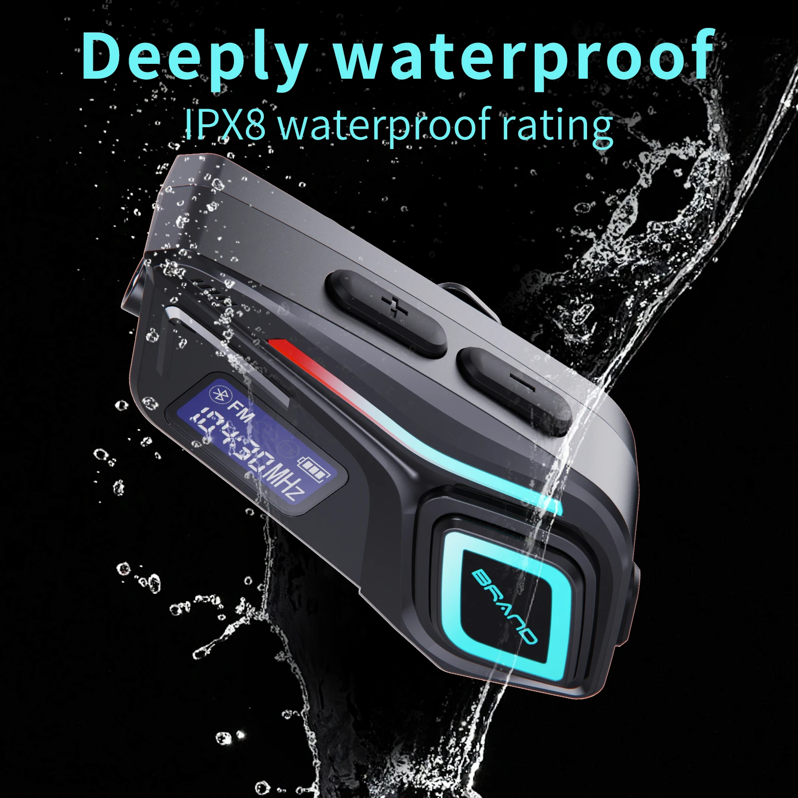

New K08 Bluetooth Earphones Helmet Atmosphere Light Long Battery Life Suitable for Various Helmets Noise Reduction Stereo Sound