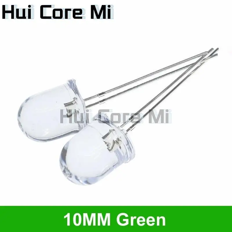 10mm LED 5 Farben Rot Blau Gelb Grün Weiß Transparent 20mA 0,75 W Ultra Helle Runde LED Licht Emittierende diode Lampe