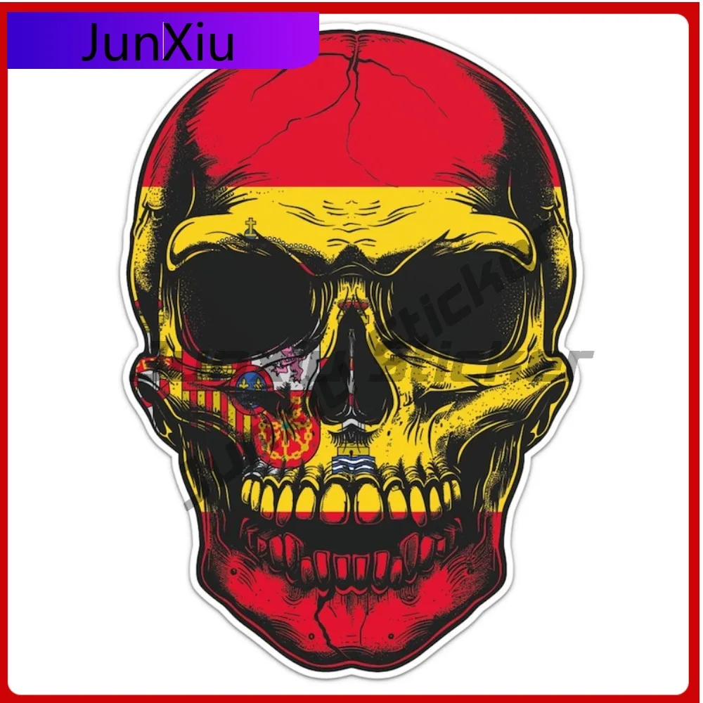 Skull Spain Symbol Unique Motorcycle Anti Scratch Decal Sticker Bumper Decal Car Vinyl Window Sticker Weatherproof Cute Boat