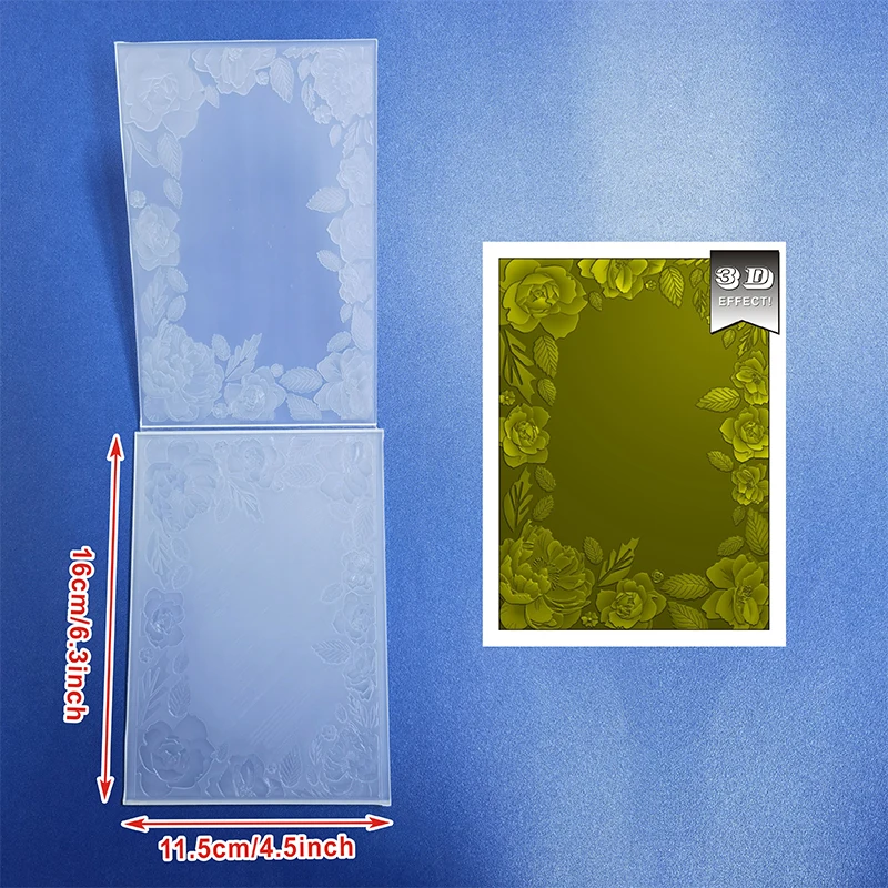 2024 New Vintage Tea Collection -3d Relief Folder - Mixed Flowers For Clipbook Diy Photo Album Card Making Process