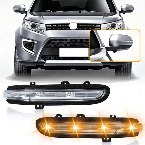 Luz de señal de giro de espejo retrovisor para Ford Territory EV Jiangling Yusheng S330 2019 2020 2021-2023 lámpara indicadora de espejos laterales