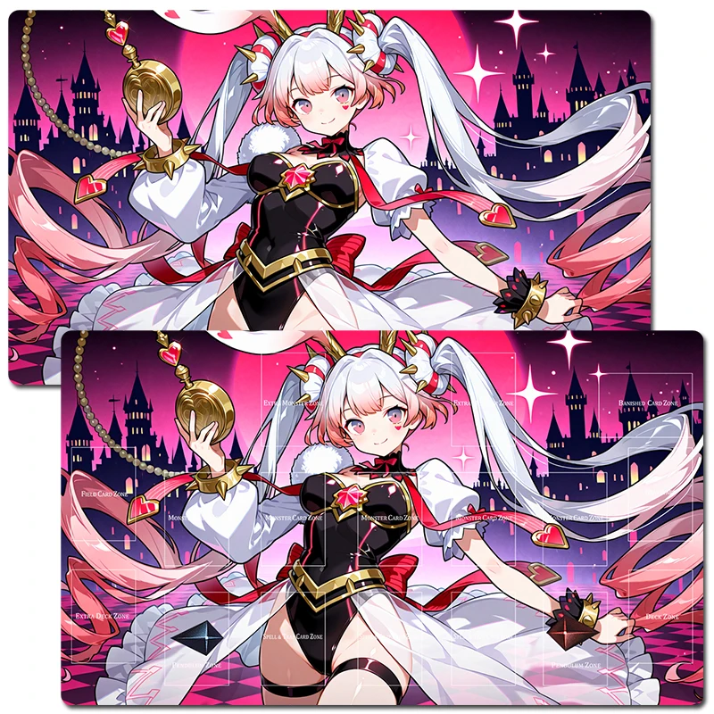 

YuGiOh Maliss P White Rabbit TCG CCG Playmat Trading Card Game Mat Table Desk Gaming Play Mat Mouse Pad 60x35cm Free Bag