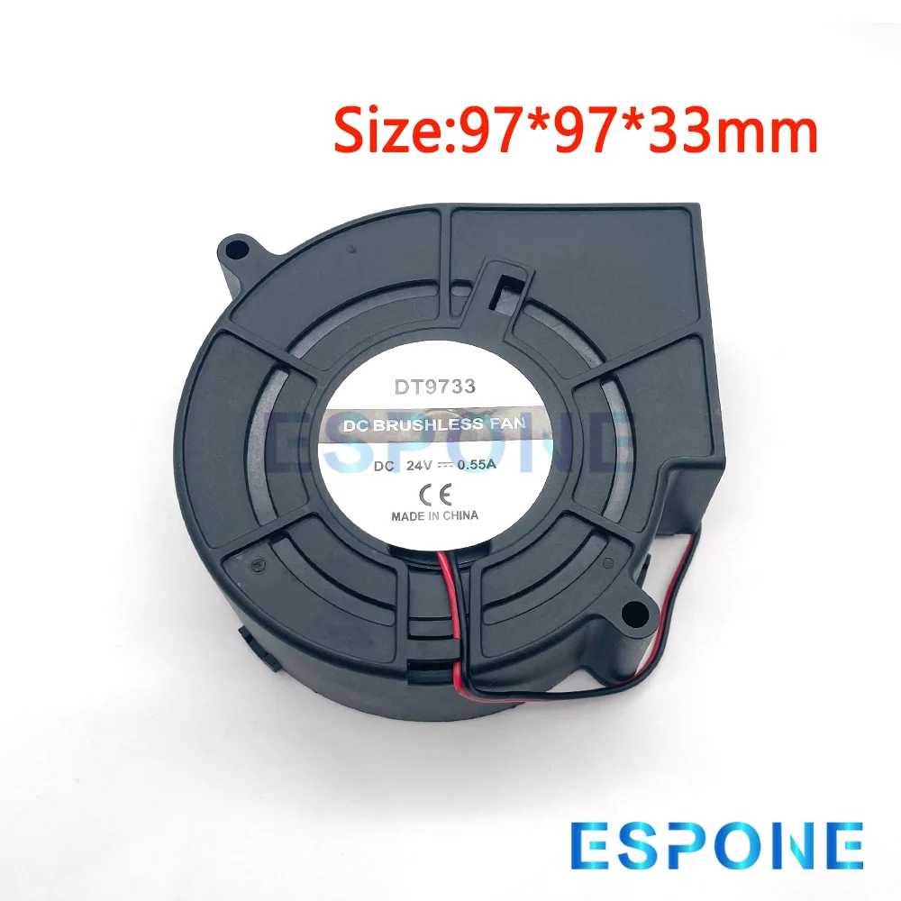 

ESPONE Strong Suction DC Fan 9.7cm 24V 0.55A Brushless Cooling Fan for Allwin Xuli Large Format Printer