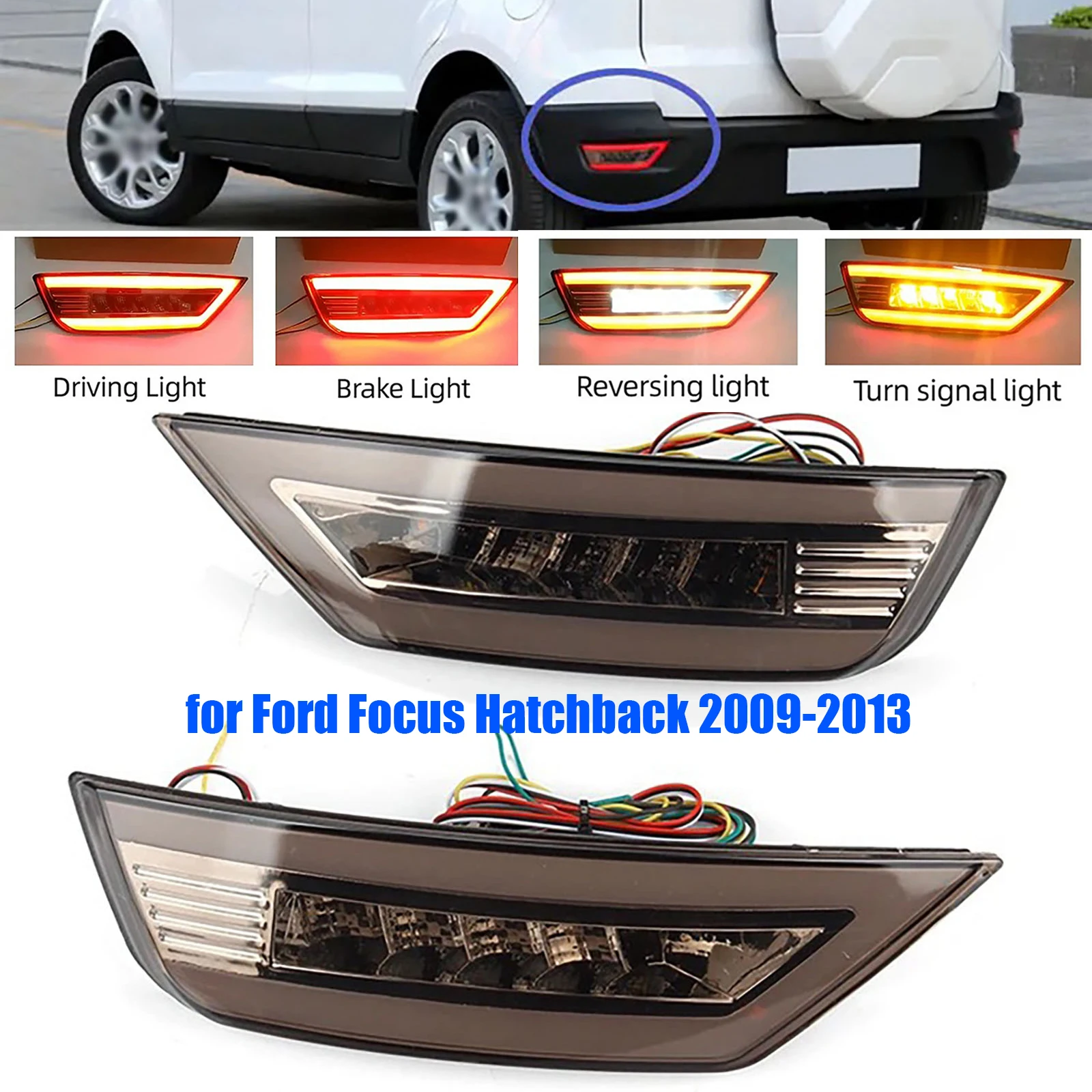 

Фонари для заднего бампера Ford Focus Hatchback 2009-2013