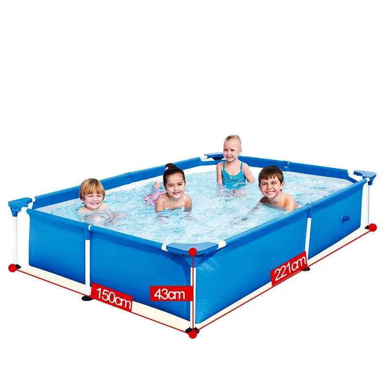 

China Manufacturer Inflatale Square Swimming Pool, Factory Price Family Outdoor Floating Metal Frame Swimming Pool