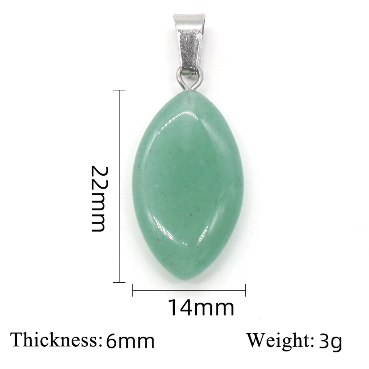 Wholesale 3pcs/lot Natural Stone Pendant Horse Eye Shaped Crystal Agates Jades Charms for DIY Necklace Earrings Jewelry Making