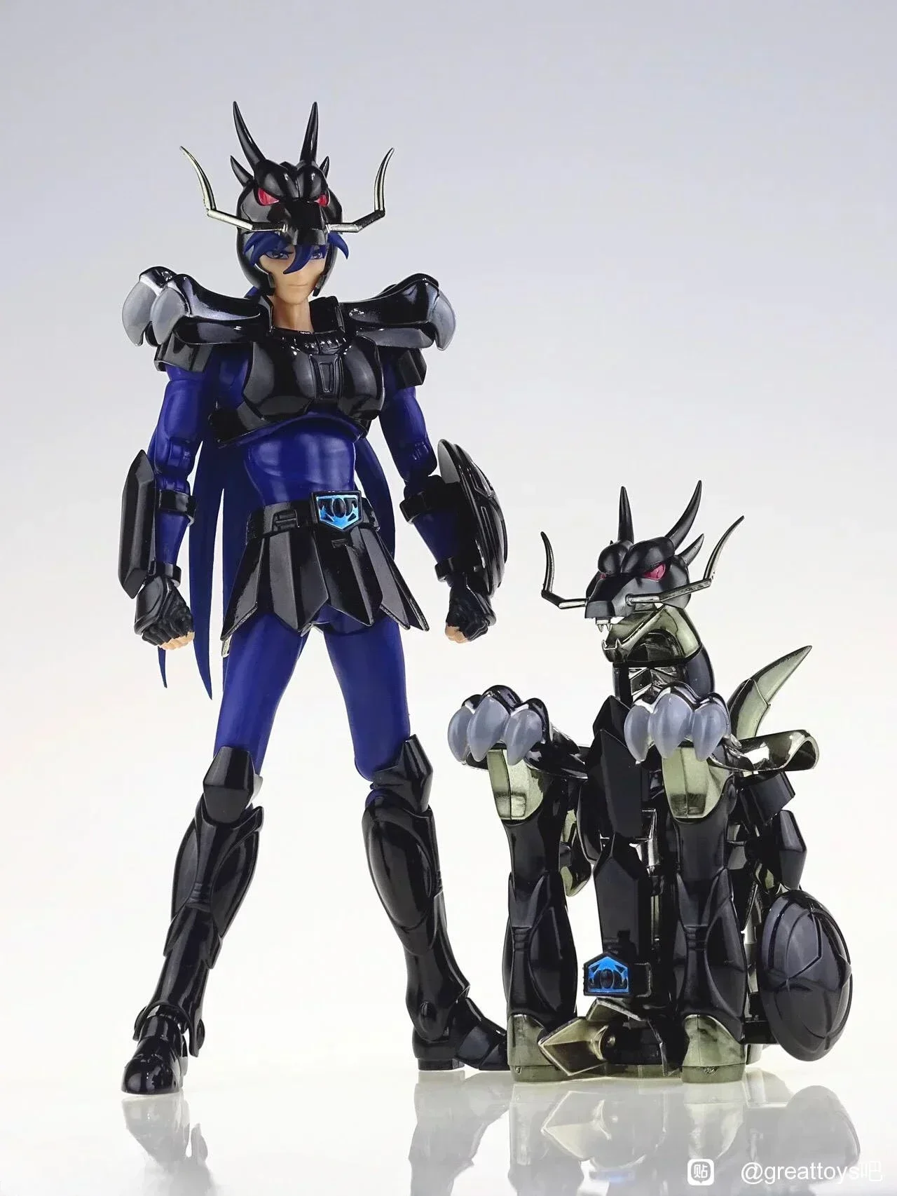 In Stock GT Great Toys Saint Seiya Myth Cloth EX Bronze Black Dark Dragon Shiryu With Object Totem V1 Action Figure