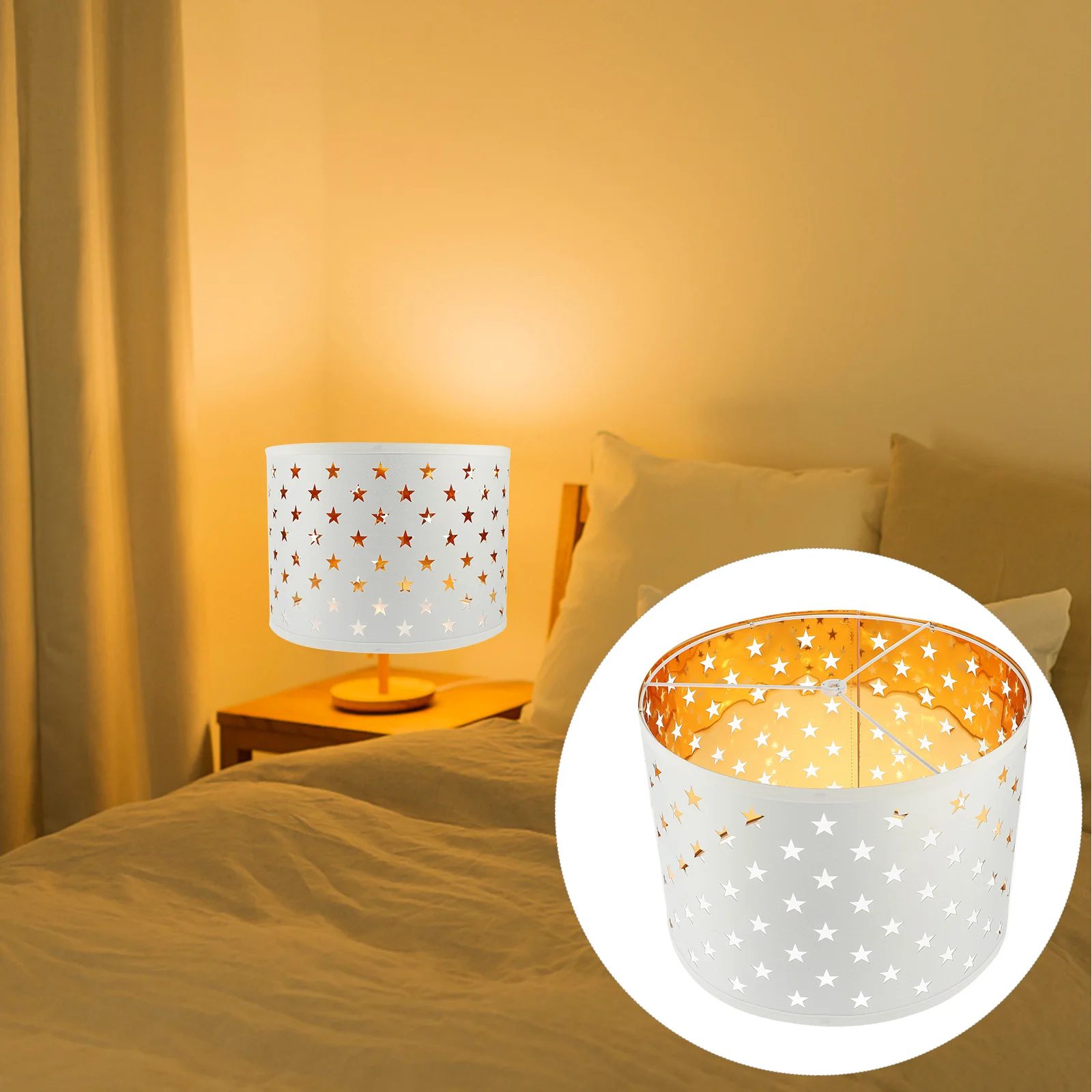 

Fabric Lampshade Large Table Rattan Decorative Shades for Floor Lamp Cover Desk Replacement Modern Lighting Accessories Crystal