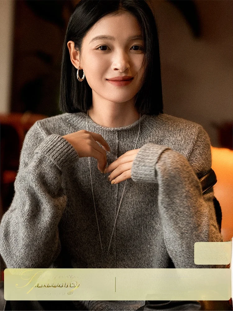 

Вязаный свитер Xhange Cloud eep Camere с высоким круглым воротом, базовый стиль, женский, модный, для повседневной носки, теплый, с длинными рукавами