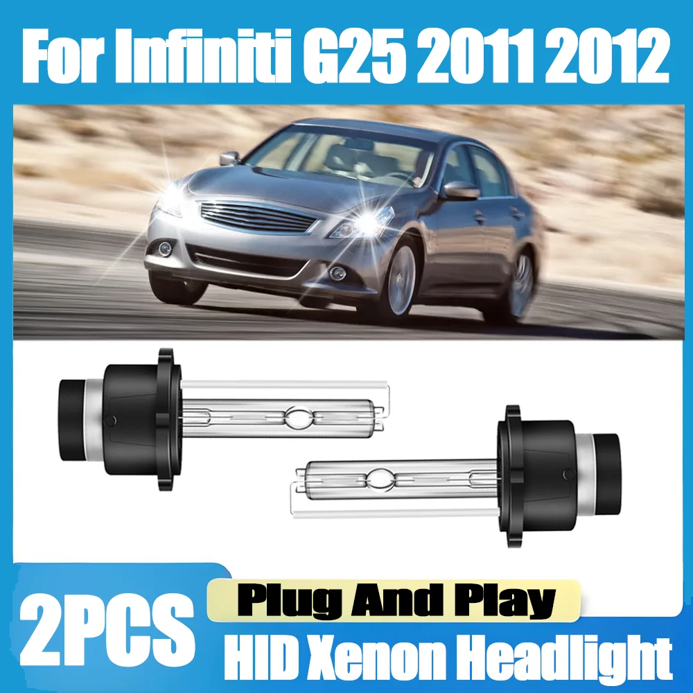 

2PCS 20000LM High Power D2S Xenon Headlight Canbus No error 6000K White Super Bright Xenon Car Lights For Infiniti G25 2011 2012