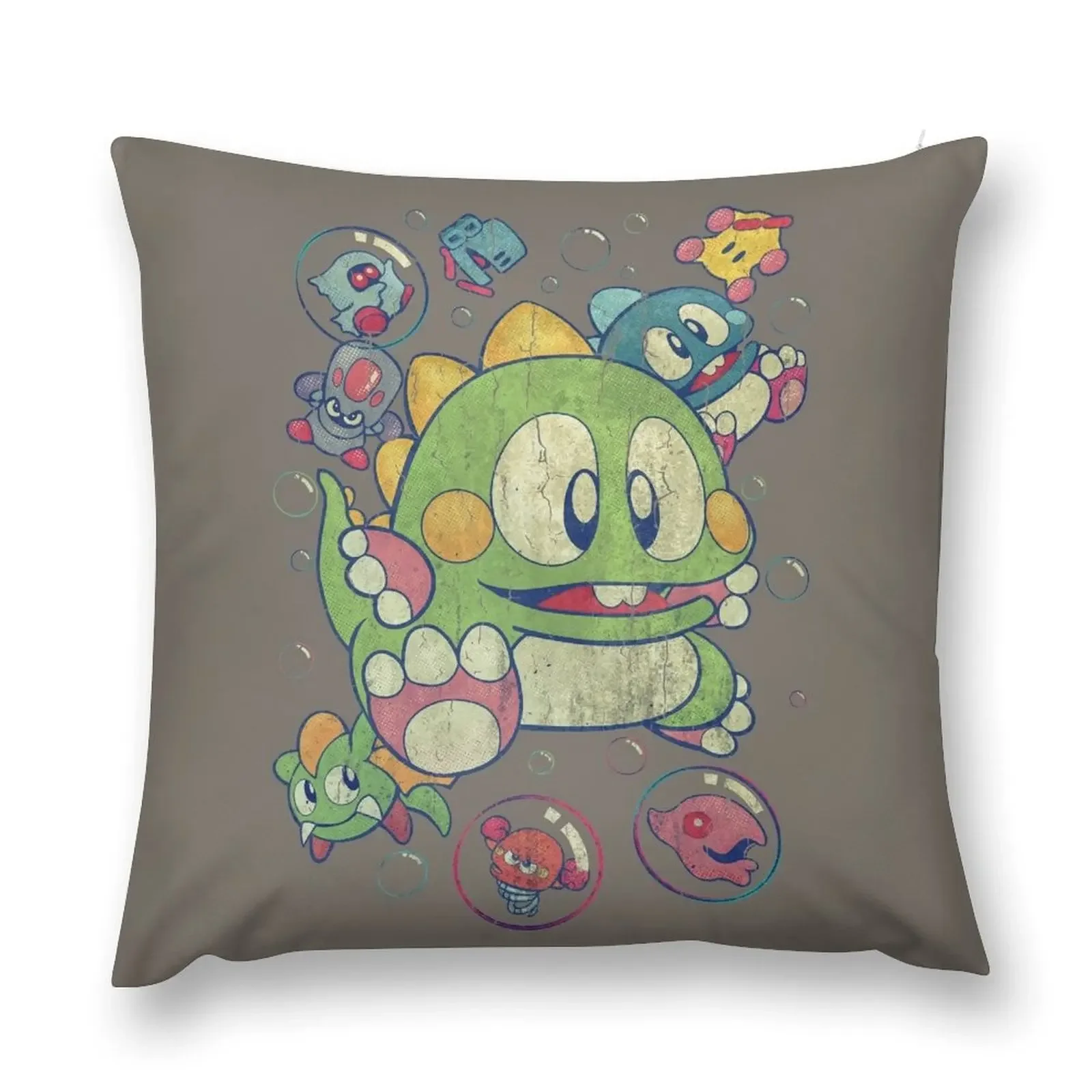 

Bubble Bobble Vintage Action Throw Pillow covers for pillows Decorative Pillow Covers For Sofa Luxury Pillow Cover