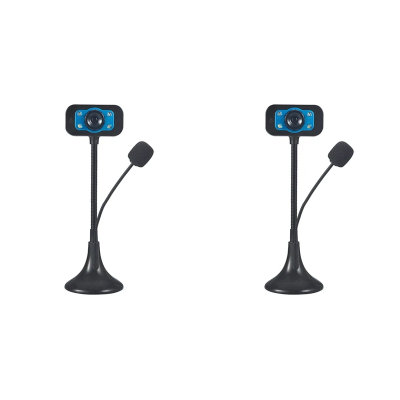 

2X веб-камера USB веб-камера высокого разрешения 4 светодиода веб-камера с микрофоном настольный компьютер для Skype Youtube компьютер ПК ноутбук