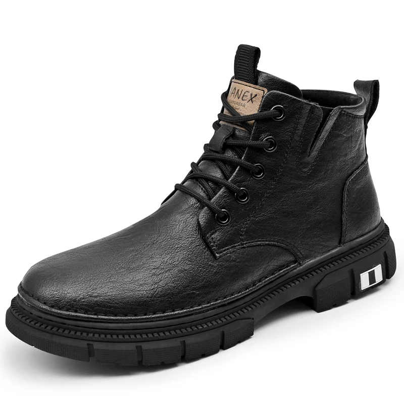 Stivali da lavoro per alpinismo all'aperto da uomo: 2025 nuovi grandi stivali gialli, scarpa da lavoro durevole in stile britannico con altezza alta e altezza