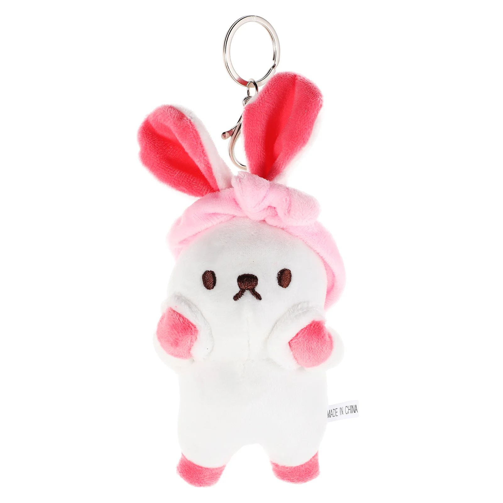 

Rabbit Face Wash Pendant Cute Bag Mini Toys Baby Stuffed Plush Infant Bunny Keychain Fuzzy