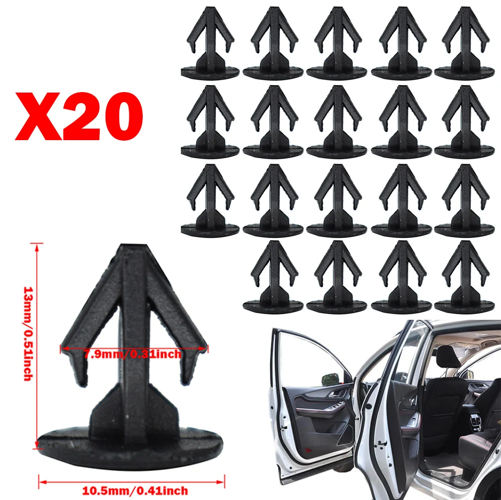 20 piezas Auto capó retenedor sello Clip aislamiento abrazadera retención para Honda Civic CRV Accord sujetador Clips embellecedores 91518s10003