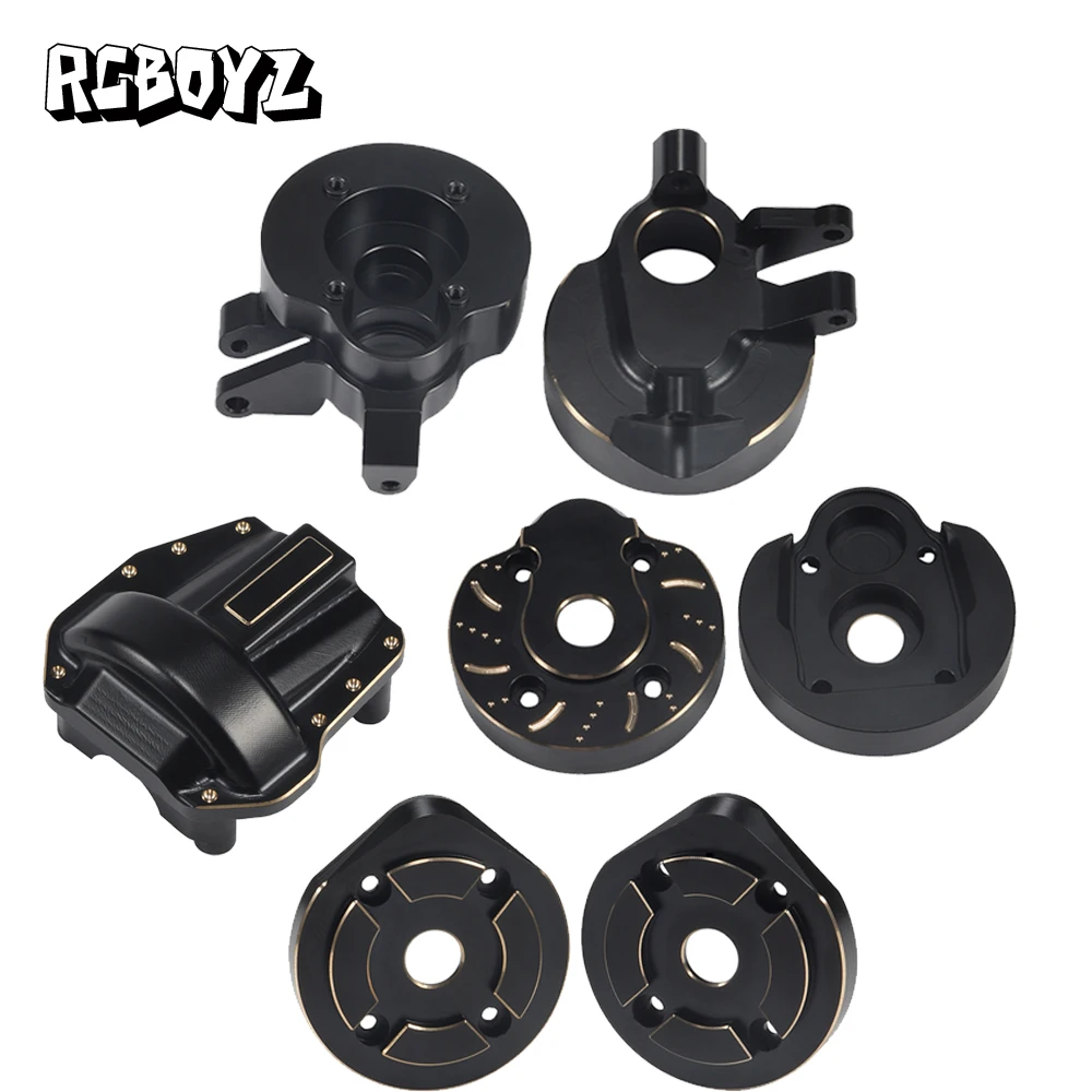 

Brass Axle Housing Steering Knuckle Portal Cover for 1/10 RC Crawler Axial SCX10 III Capra AR45P SuperShafty CP44 Counterweight