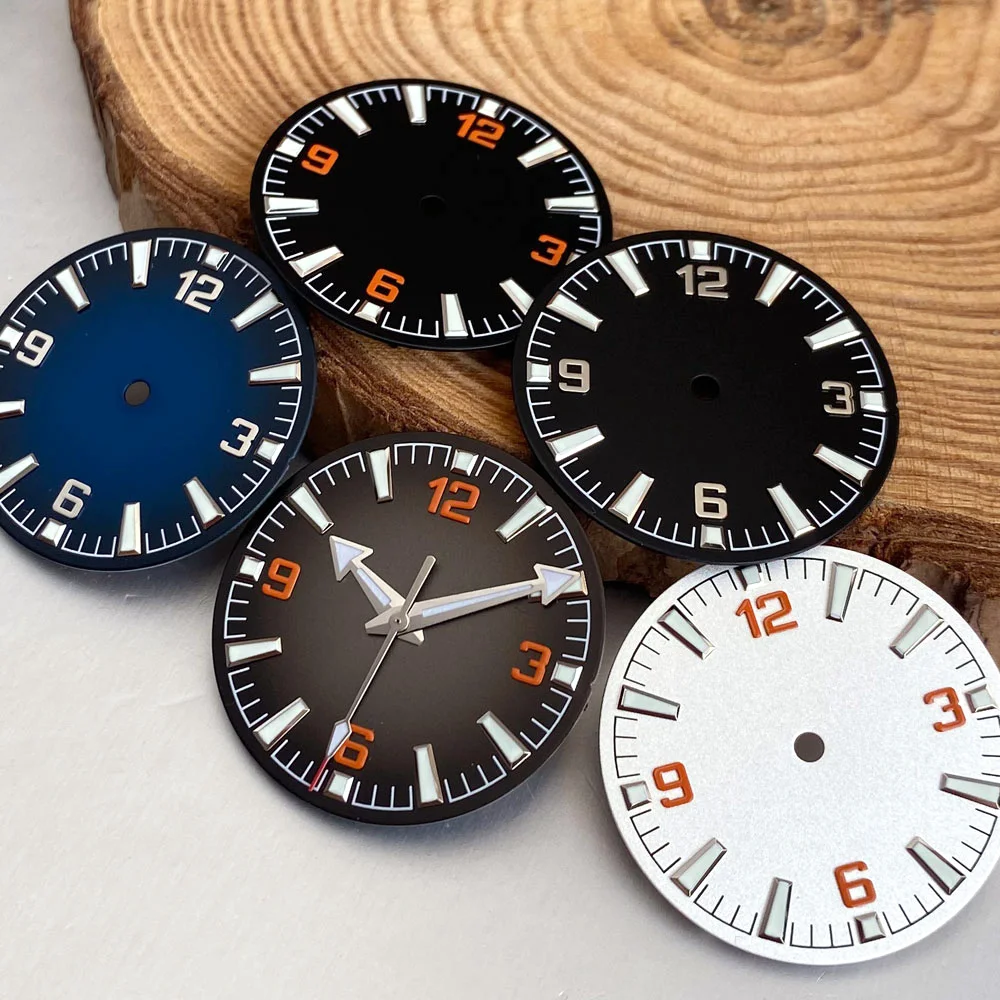 Tandorio 29mm Black/Blue/White/Grey Watch Dial Face Replacement For NH35 NH36 ETA 2824 PT5000 Miyota 8215 Automatic Watch Parts