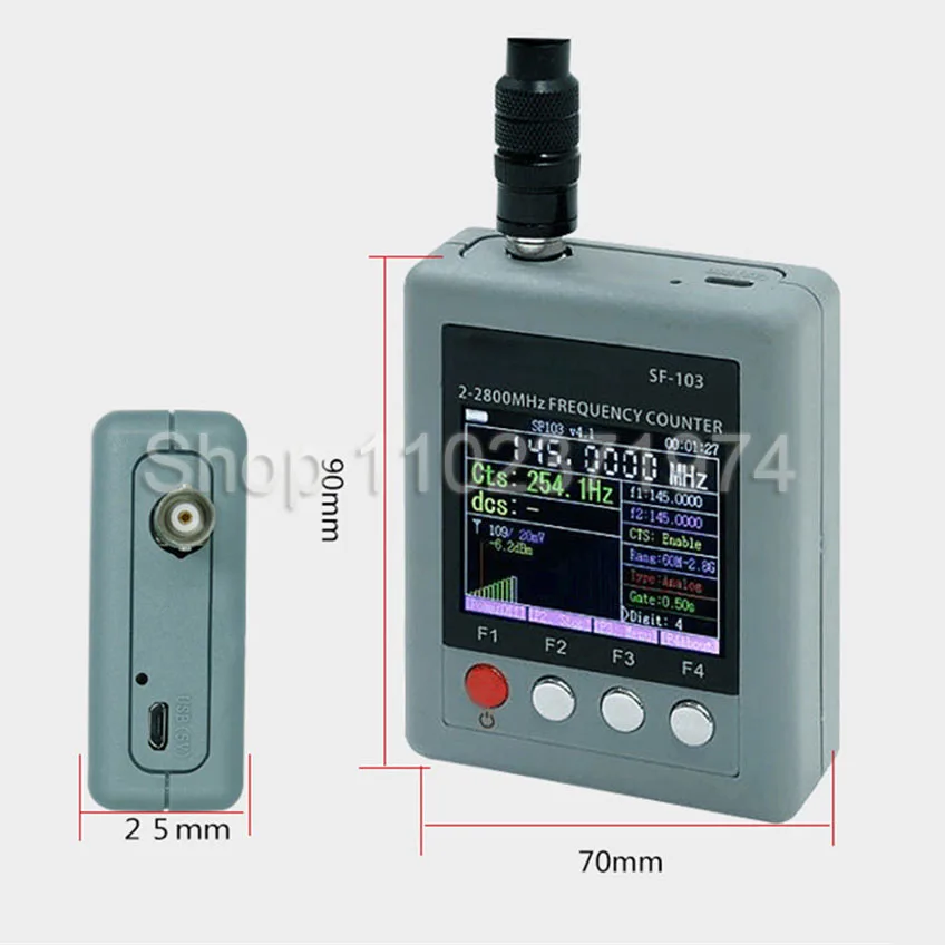 SF-103 DMR Digital Signal Testable SF103 2MHz-200MHz/27MHz Tester 27Mhz-2800Mhz Decoder Portable Frequency CTCCSS/DCS