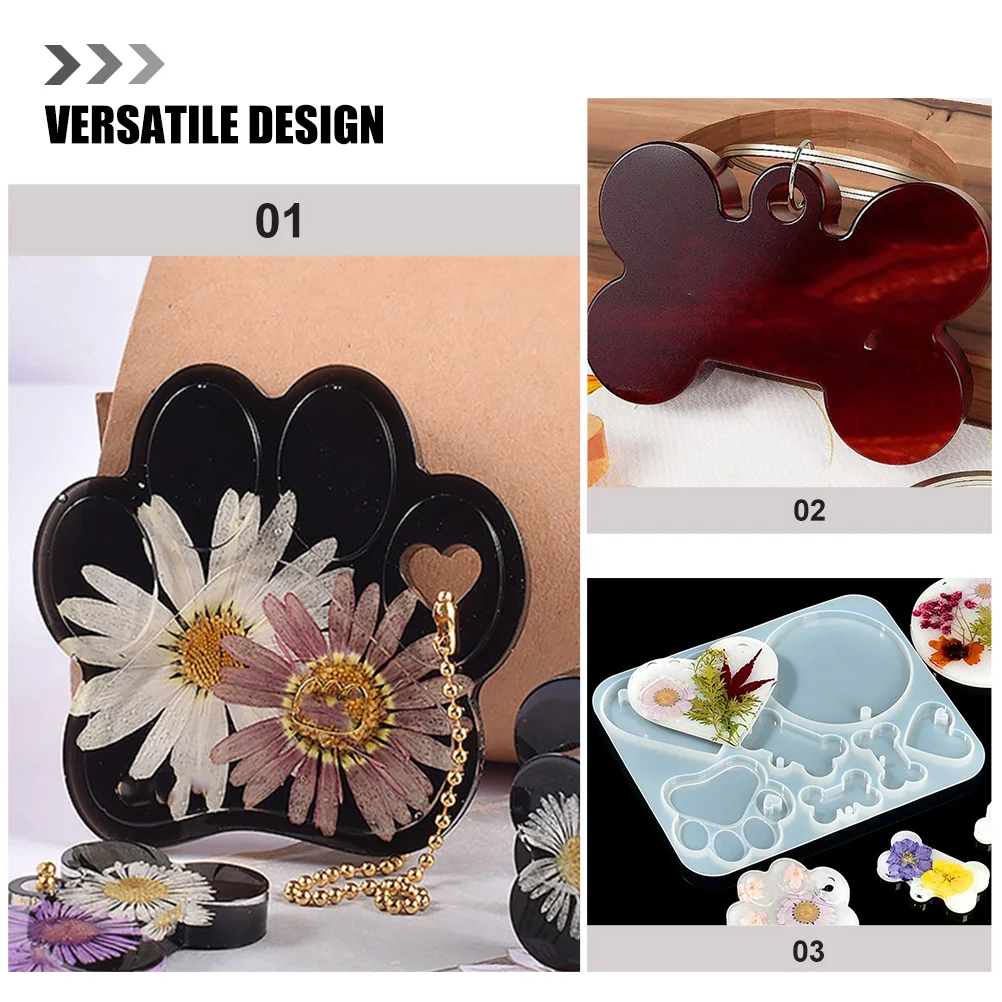 DIY Silicone Mold Bone Shaped Pet Tags Non Stick Flexible Craft Supplies Tool Pet Tag Silicone Mold DIY Supplies