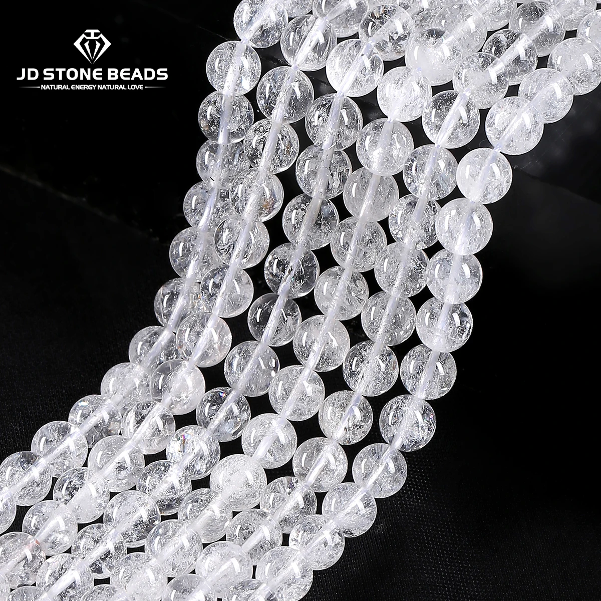 

Natural Stone Snowstorm Astrist Quartz Beads Round Loose Spacer for Jewelry Making Bracelet Necklace DIY Accessories 8 10mm