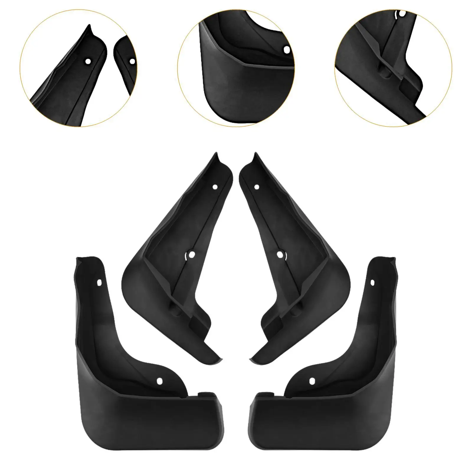 Universal Mud Flaps Car Wheel Mudguard Front Rear PP Material Splash Guard for Q4 E Tron 2022-2025
