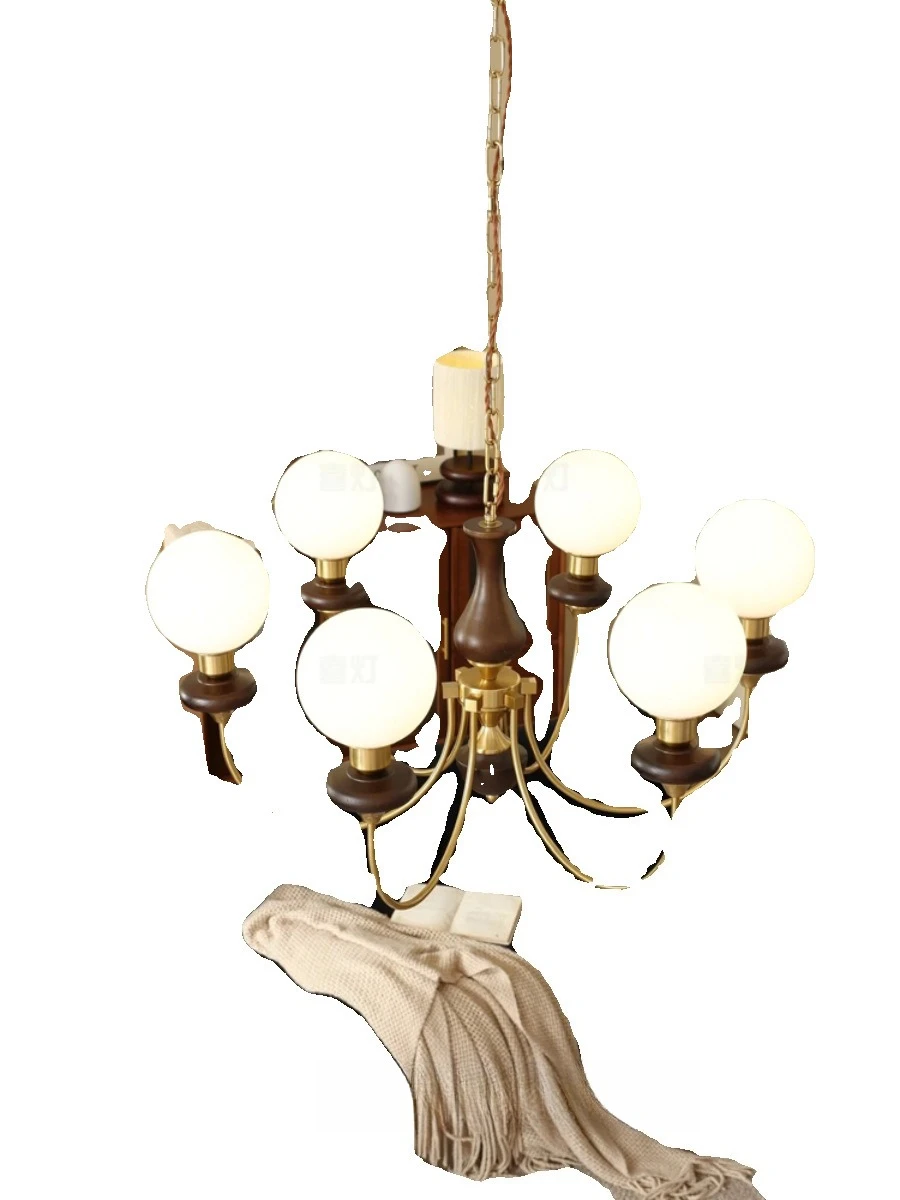 

French medieval solid wood living room main light dining room bedroom study cloakroom