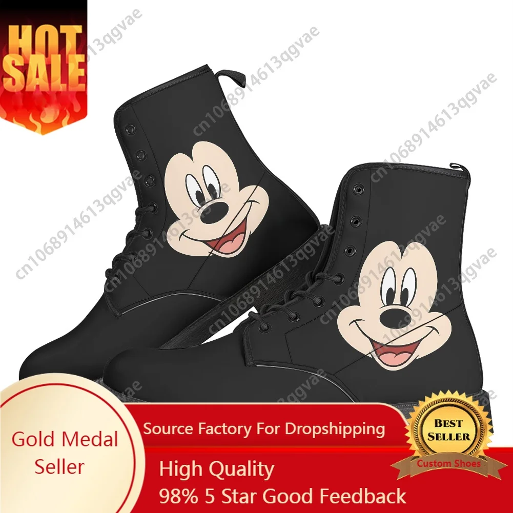 

Cute Cartoon Mouse and His Friends Boots Mens Womens Teenager Shoes Casual Boot Outdoor High Quality Couple Customize Made Shoe