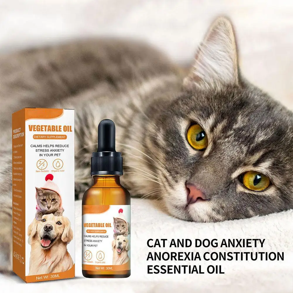 Pet Calming Drops Prevent Howling Reduce Anxiety Remove Enhance Chew Anxiety Cat Stress Anti Fitness Anti Dog Liquid Physic K0T5