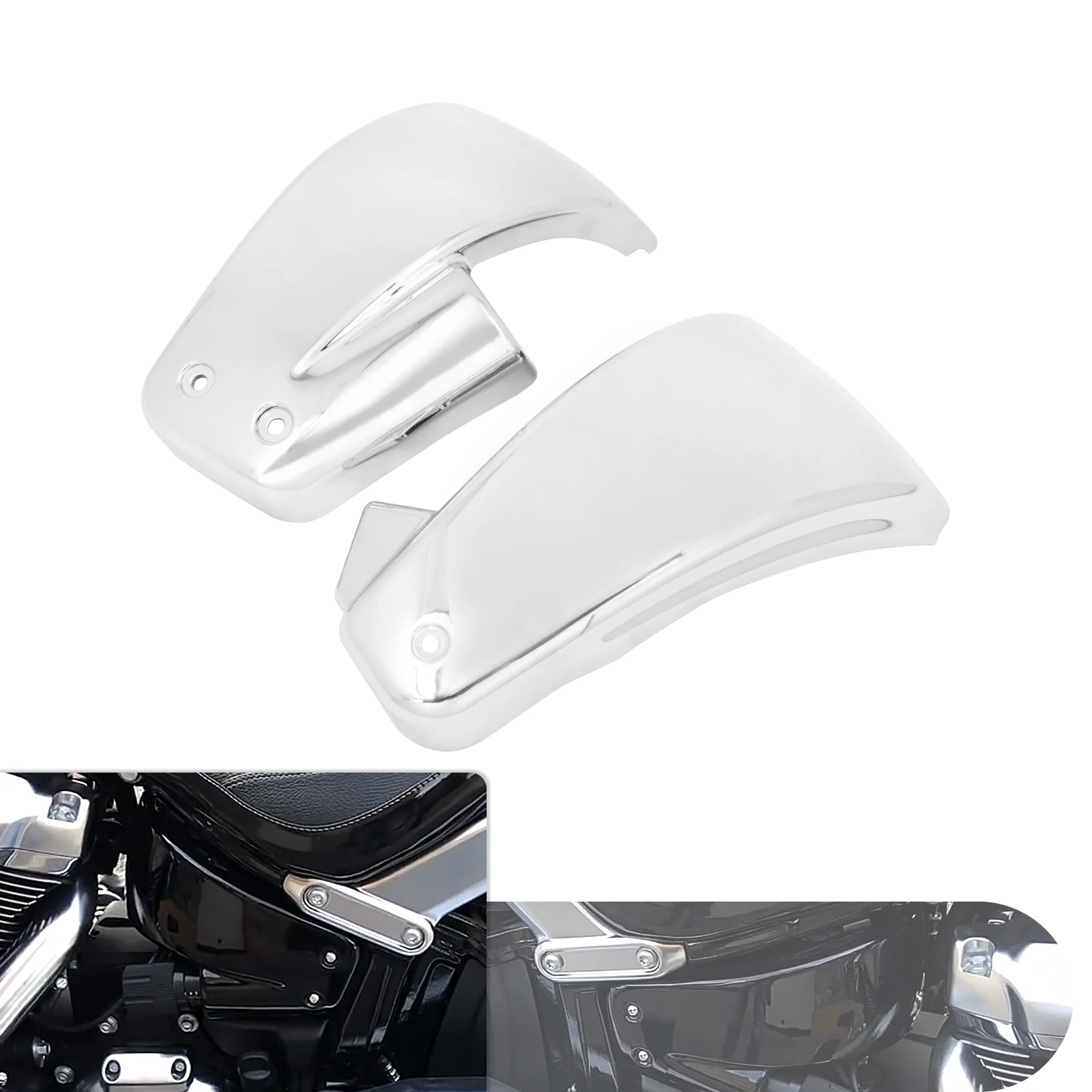 Copertura laterale della batteria per moto, cromata, per Harley M8 Softail Breakout Fat Bob Fat Boy FXDR FLFB Glide 2018-2021 2022