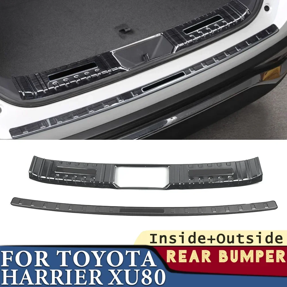 Trunk Bumper for Toyota Harrier XU80 2021 2022 2023 2024 Car Accessories Rear Fender Protector Sill Cover Sticker Decoration