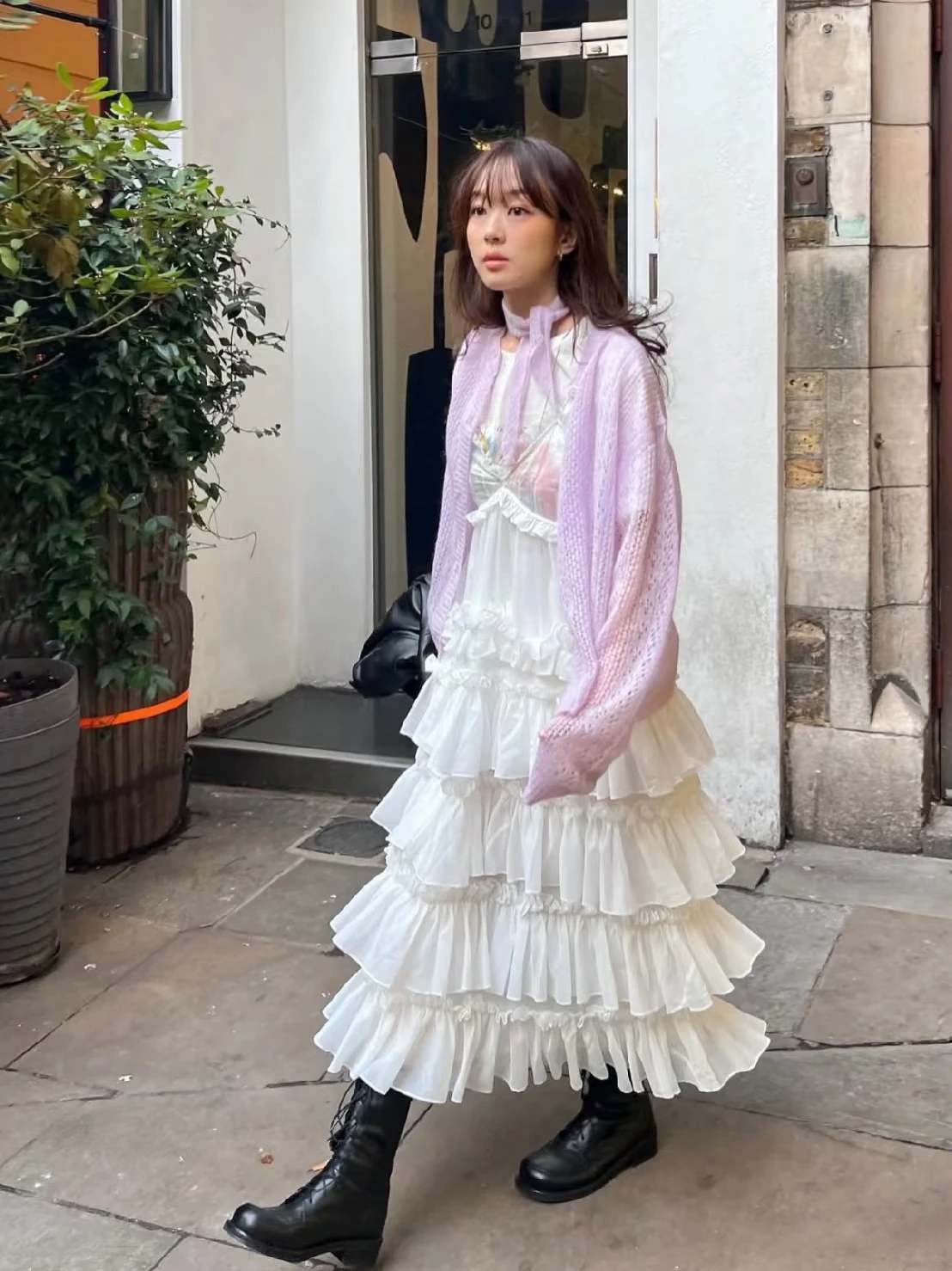 Vestido romântico com acabamento em renda, vestido em camadas, sem alças, estilo fletta, cintura alta, verão, casual, fen...