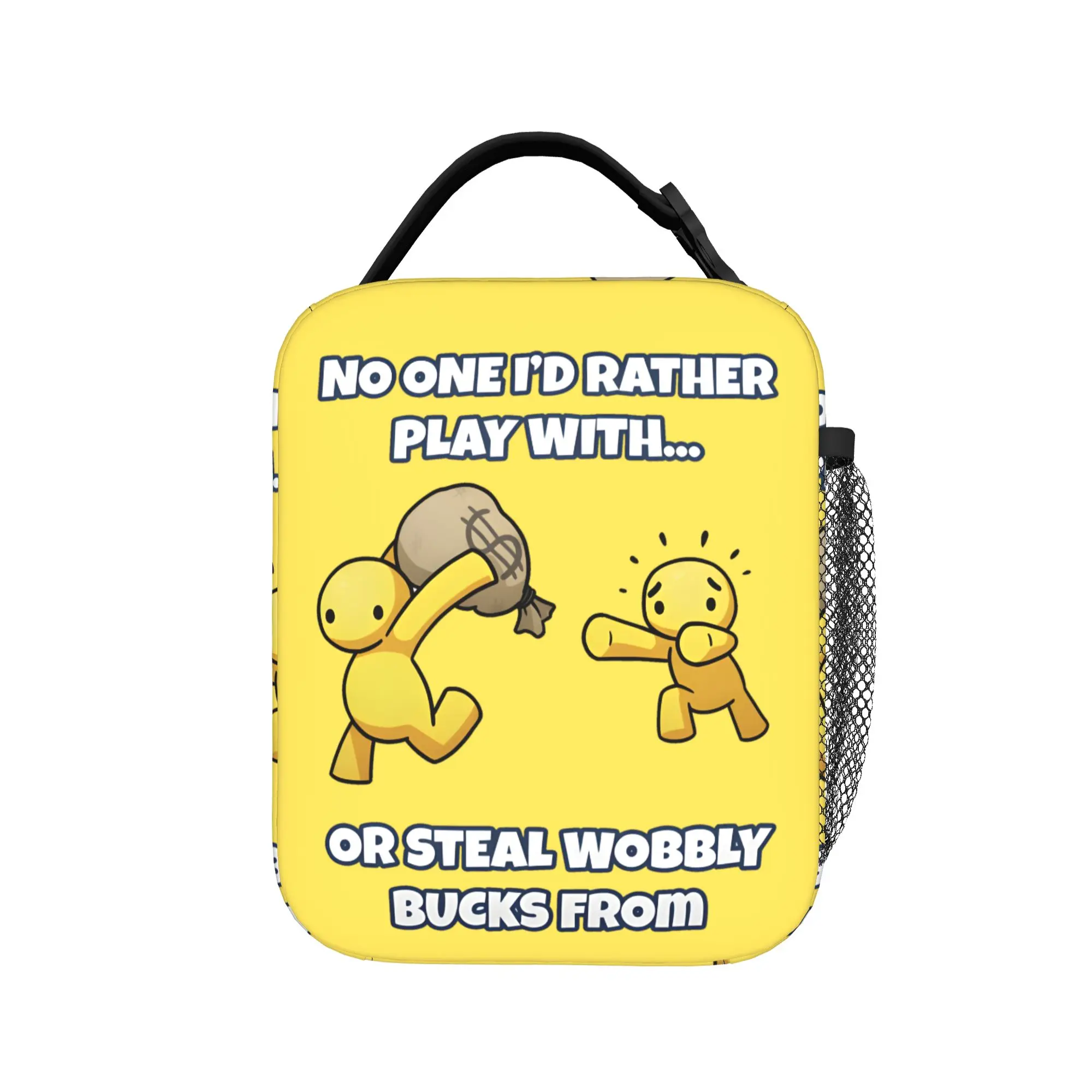 Wobblys Life Insulated Lunch Bag Portable  Lunch Container Thermal Bag Tote Lunch Box School  Picnic Food Storage Bags