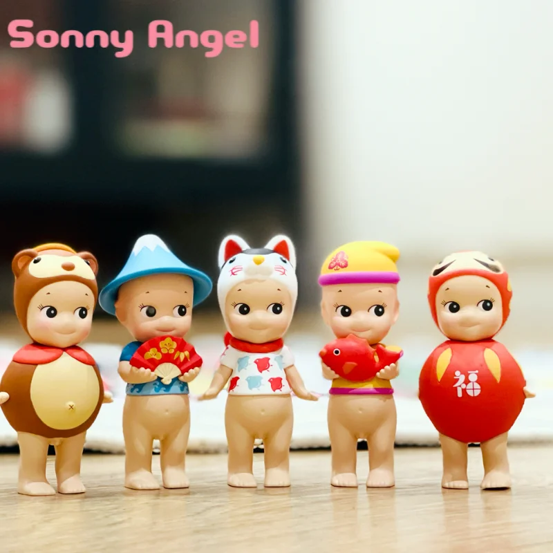 Caja ciega de Sonny Angel auténtica, personaje de Ángel, serie de buena suerte, decoraciones de personajes de Anime, muñecos, regalos de Navidad, juguetes de escritorio