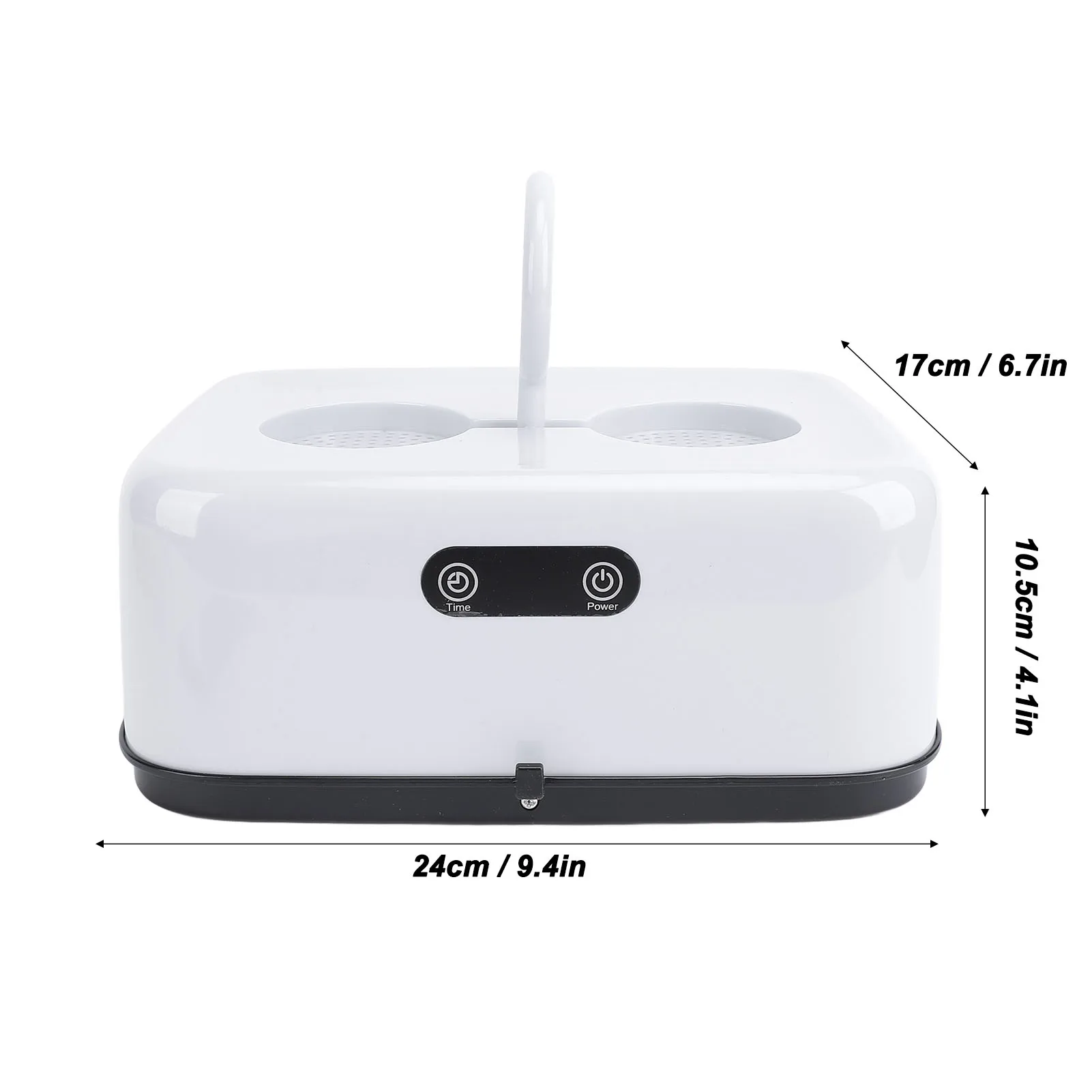 مجفف ملابس محمول قابل للطي، آلة تجفيف كهربائية صغيرة للسفر 100‐240 فولت، قابس أمريكي، أبيض