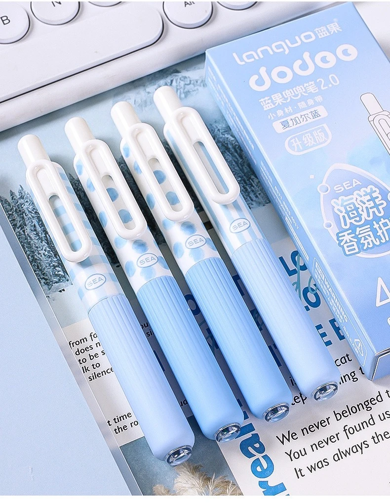 Gel-Stift mit Duft, Taschenstift mit Klickmechanismus, Hochwertiger Schnelltrocknender Marker-Stift für Studenten – Detail 9