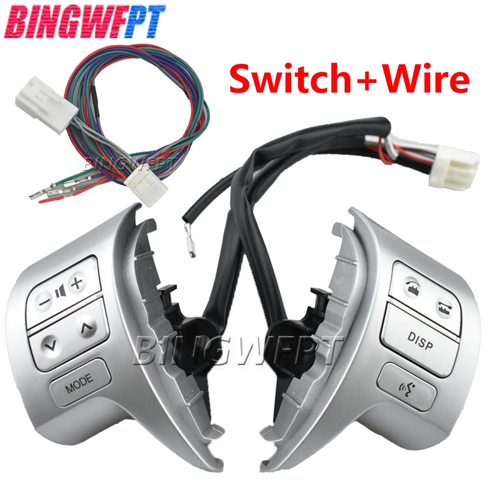 Car Steering Wheel Control Button Switch with wire For Toyota Corolla ZRE150L ZRE151L ZRE152L 2007-2009 84250-02200 8425002200