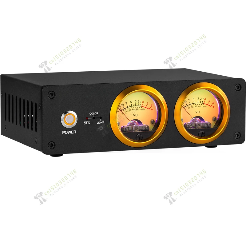 

Microphone pickup Dual analog gall machine VU meter Aluminum alloy voice-activated level meter Music rhythm light