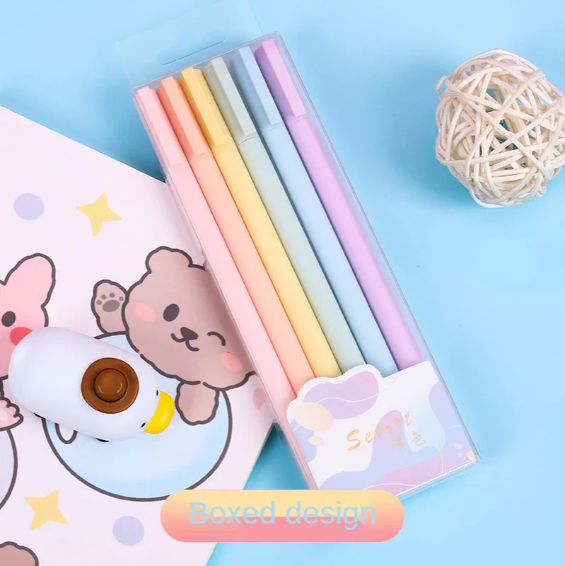 6 шт./набор, гелевая ручка, 0,5 мм