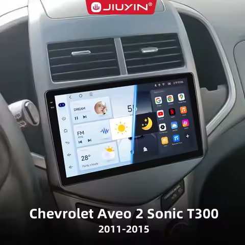 JIUYIN Car Radio For Chevrolet Aveo 2 Sonic T300 2011 - 2015 wireless CarPlay Android Auto No 2 din 2din DVD
