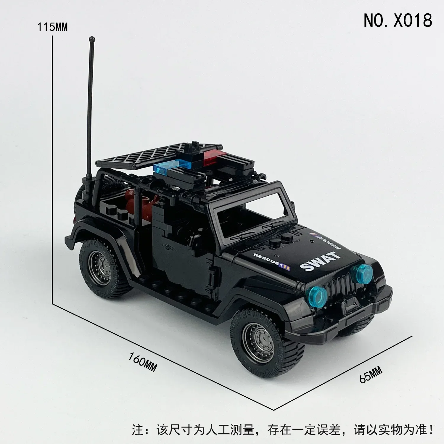 SUV militare Jeep Car Building Blocks 1Pcs New City Truck Off-road Car MOC Classic Model Brick kid per Puzzle giocattolo tecnico regalo