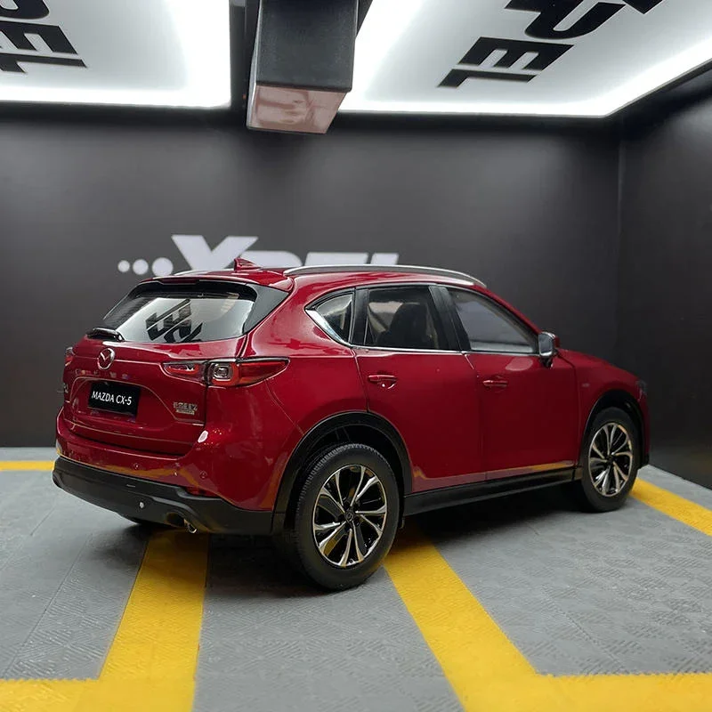 รถของเล่น MAZDA CX-5 SUV โมเดลรถยนต์อัลลอยด์โมเดลรถของเล่นโลหะเหล็กหล่อโมเดลรถยนต์คอลเลกชันการจำลองสูงตกแต่งของขวัญสำหรับเด็กใหม่1:18