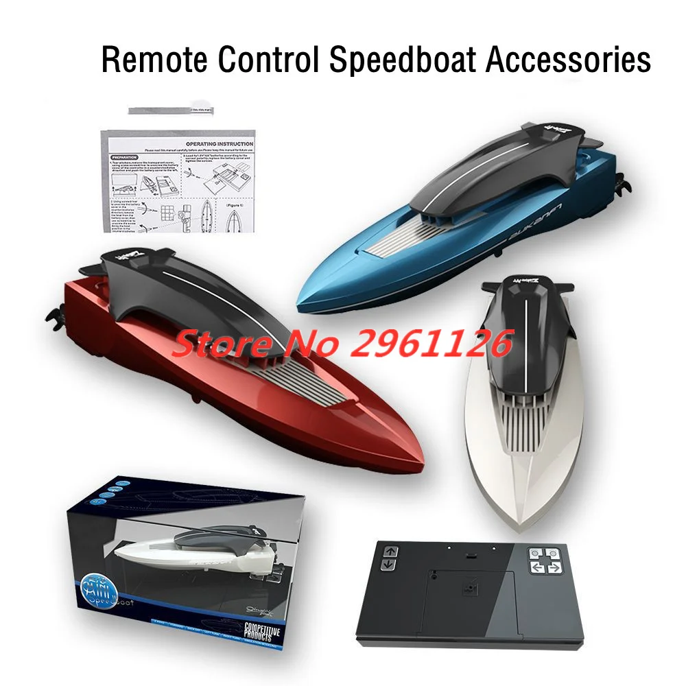 Mini Portable Waterproof Protection Remote Control Sports Boat Model 2.4G Dual Motor Cool Lighting Electric RC Speedboat boat